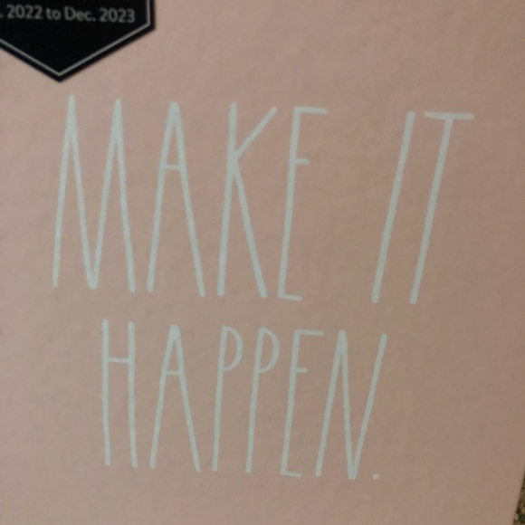 🆕 Rae Dunn MAKE IT HAPPEN Planner 2023 Pink - Picture 4 of 14